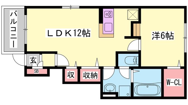 坂越駅 徒歩17分 1階の物件間取画像